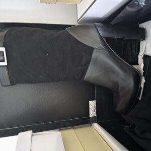 Black Leather Knee-High Boots